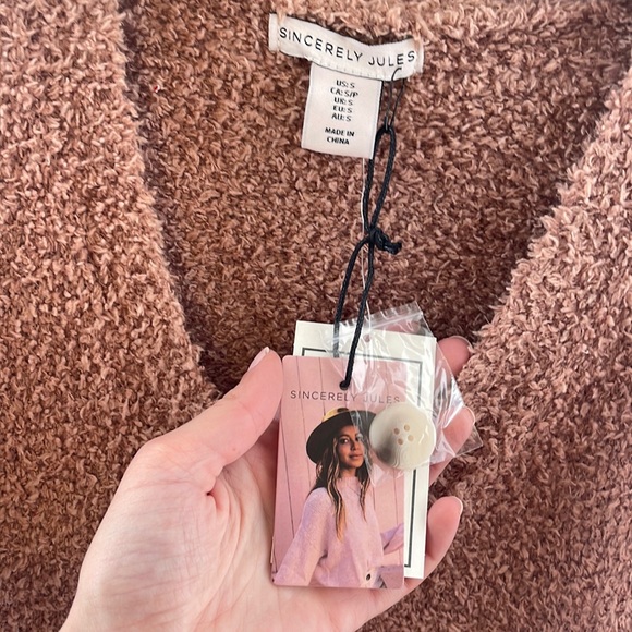 NWT Light Brown Sweater, Size Small NWT - Picture 2 of 6